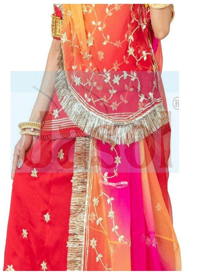 Jasol Gota Patti Laces and Borders, 110 Metre, 1.2 cm Width, Decorative Trim for Saree, Lehenga, Dupatta (Gold) - Image 2